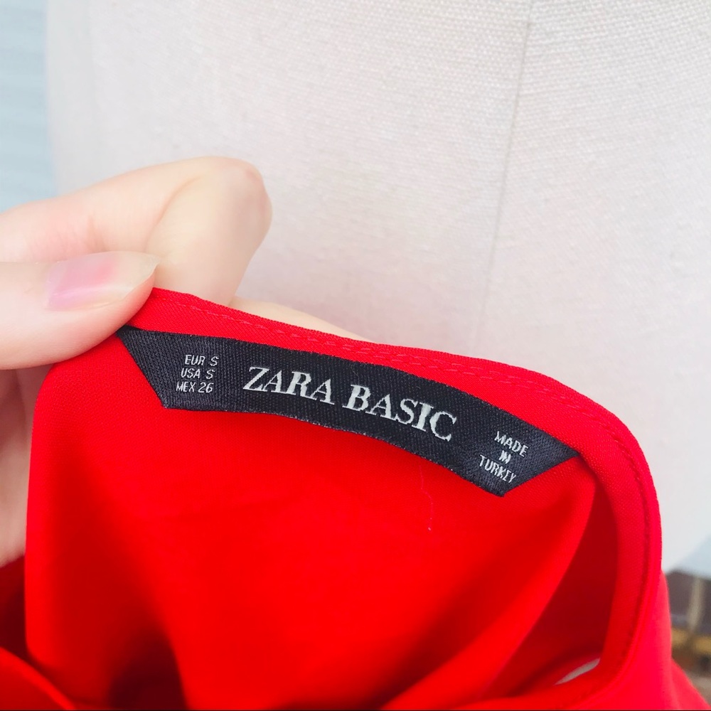 Zara Basic Size Small Blouse Top Work Corporate - Picture 7 of 7